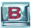 Red letter - B - 9mm Italian charm - Click Image to Close
